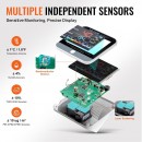 Detector calitate aer 8 in 1, AQI, PM1.0, PM2.5, PM10, TVOC, HCHO, umiditate, temperatura