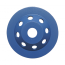 Disc diamantat segmentat tip cupa 125x22.23, dublu rand grosier, standard CONCRETE pentru slefuire beton, piatra, mozaic Breckner Germany