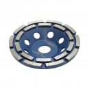 Disc diamantat segmentat tip cupa 125x22.23, dublu rand grosier, standard CONCRETE pentru slefuire beton, piatra, mozaic Breckner Germany