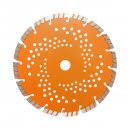 Disc diamantat turbo segmentat 230x22.23mm, segment 10mm pentru beton armat, pavele, boltari, piatra dura Breckner Germany