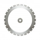 Disc inelar diamantat segmentat 400mm, 26 dinti, rola antrenare pentru masina de taiat beton Breckner Germany