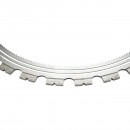 Disc inelar diamantat segmentat 510mm, 30 dinti, caneluri interioare cu rola antrenare pentru masina de taiat beton Breckner Germany