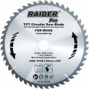Disc pentru fierastrau circular, Raider 163143, dinti din tungsten, 165x20mm24T