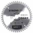 Disc pentru fierastrau circular Strend Pro TCT 160x2.2x20 / 16 mm, 48T, pentru lemn