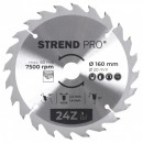 Disc pentru fierastrau circular, Strend Pro TCT 160x2.2x20 mm 24T, pentru lemn, lame SK