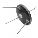 Disc pentru gratar cu margine din otel, 3 picioare si maner, 460 mm, cu stanta UTB