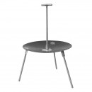 Disc pentru gratar simplu din otel cu 3 picioare si maner, 46cm, cu stanta UTB