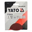 Set 5 discuri abrazive Yato YT-83434, P100, 125 mm