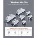 Dispozitiv de indoit tevi cupru si aluminiu, 6-22 mm, Unghi maxim de îndoire 90°, 7 matrite