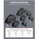 Dispozitiv de indoit tevi cupru si aluminiu, 6-22 mm, Unghi maxim de îndoire 90°, 7 matrite, sistem hidraulic