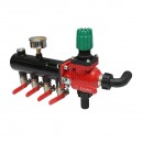 Distribuitor erbicidator metalic cu 4 cai, manometru cu glicerina 25 bar
