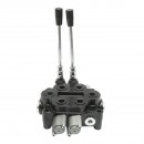 Distribuitor hidraulic cu 2 manete 150 Bar, debit 80L/min M22x1.5mm pentru Tractor Forestier si Graifer