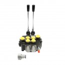 Distribuitor hidraulic cu 2 manete debit 80L/min cu levier si reductie incluse -15 /+80 Breckner Germany