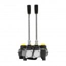 Distribuitor hidraulic cu 2 manete debit 80L/min cu levier si reductie incluse -15 /+80 Breckner Germany