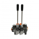 Distribuitor hidraulic cu 2 manete, lungime cablu 2m presiune 250 bar debit 80L/min Breckner Germany