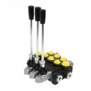 Distribuitor hidraulic cu 3 manete debit 40L/min cu levier si reductie incluse -15 /+80 Breckner Germany