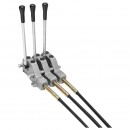Distribuitor hidraulic cu 3 manete, lungime cablu 2.5m presiune 250 bar debit 80L/min Breckner Germany