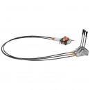 Distribuitor hidraulic cu 3 manete, lungime cablu 2m presiune 250 bar debit 40L/min Breckner Germany