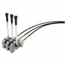 Distribuitor hidraulic cu 3 manete, lungime cablu 2m presiune 250 bar debit 40L/min Breckner Germany