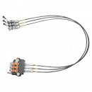 Distribuitor hidraulic cu 3 manete, lungime cablu 2m presiune 250 bar debit 80L/min Breckner Germany