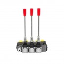 Distribuitor hidraulic cu 3 manete supapa de siguranta SD11 debit 80L/min levier si reductie -15 /+80 Breckner Germany