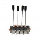 Distribuitor hidraulic cu 4 manete debit 40L/min cu levier inclus -15 /+80 Breckner Germany