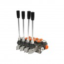 Distribuitor hidraulic cu 4 manete debit 40L/min cu levier inclus -15 /+80 Breckner Germany
