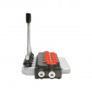 Distribuitor hidraulic cu 5 manete supapa de siguranta SD11 debit 80L/min levier si reductie -15 /+80 Breckner Germany