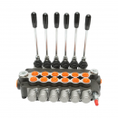 Distribuitor hidraulic cu 6 manete incluse debit 80L/min, 15 /+80 Breckner Germany
