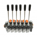 Distribuitor hidraulic cu 6 manete incluse debit 80L/min, 15 /+80 Breckner Germany
