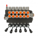 Distribuitor hidraulic cu 6 manete incluse debit 80L/min, 15 /+80 Breckner Germany