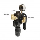 Distribuitor metalic cu 3 cai, manometru glicerina inclus pentru erbicidator