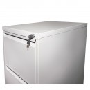 Dulap metalic fiset 1340x460x620mm cu 4 sertare securizate, gri Breckner Germany