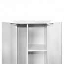 Dulap metalic fiset 1700x500x400mm cu 2 usi securizate, pentru produse curatenie, gri Breckner Germany