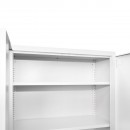 Dulap metalic fiset 1800x800x350mm cu 2 usi securizate, 4 polite, gri Breckner Germany
