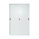 Dulap metalic fiset 1900x1200x450mm cu 2 usi culisante securizate, 4 polite, max 50kg/polita, gri Breckner Germany