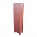 Dulap metalic fiset dublu tip vestiar maro cu 2 usi securizate si 6 rafturi 1700x300x450mm