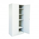 Dulap metalic fiset tip vestiar 1950x920x500mm cu 2 usi securizate, rafturi si bara, gri Breckner Germany