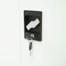 Dulap metalic fiset tip vestiar 1950x920x500mm cu 2 usi securizate, rafturi si bara, gri Breckner Germany