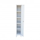 Dulap metalic fiset tip vestiar gri cu 1 usa securizata si 5 rafturi 1700x300x450mm
