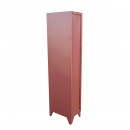 Dulap metalic fiset tip vestiar maro cu 1 usa securizata si 5 rafturi 1700x300x450mm