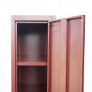 Dulap metalic fiset tip vestiar maro cu 1 usa securizata si 5 rafturi 1700x300x450mm