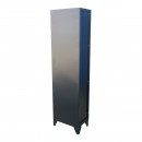 Dulap metalic fiset tip vestiar negru cu 1 usa securizata si 5 rafturi 1700x300x450mm