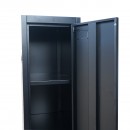 Dulap metalic fiset tip vestiar negru cu 1 usa securizata si 5 rafturi 1700x300x450mm