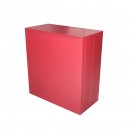Dulap metalic rosu cu o polita si 2 usi securizate 750x750x350mm