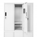 Dulap metalic tip vestiar cusetat 1800x900x450mm 3x2 cu 6 usi securizate, gri Breckner Germany