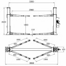 Elevator auto cu 2 coloane 380V, 2.2kW, capacitate ridicare 5000kg, actionare mecanica, inaltime ridicare 1800mm