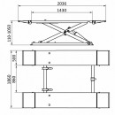 Elevator auto mobil tip foarfeca 220V, 2.2kW, capacitate ridicare 3500kg, deblocare pneumatica, inaltime ridicare 110-1050mm