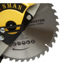 Fierastrau circular stationar 1850W, 220V, disc 255mm 40T, taiere inclinata 45°, 4200 rpm Crownman
