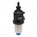 Filtru erbicidator transparent cu 2 site si valva autocuratare, racord 25mm